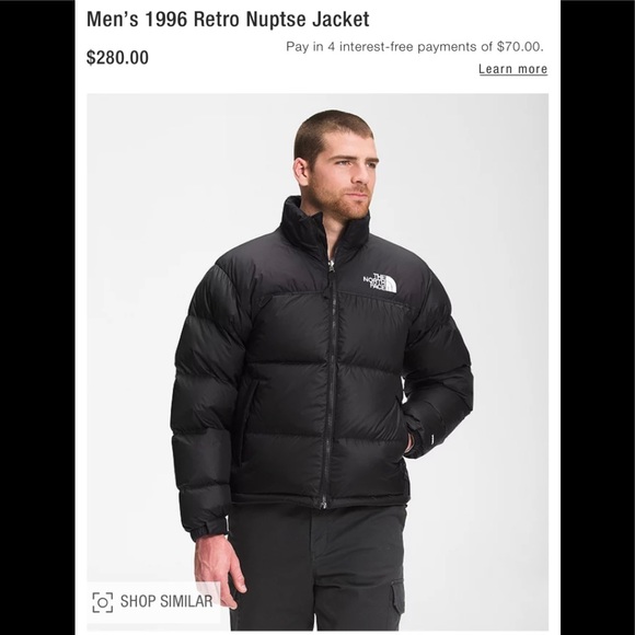 Black Puffer Jacket Coat Men 